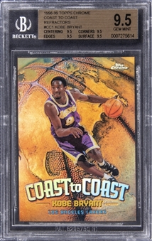 1998-99 Topps Chrome Basketball Coast To Coast Refractors #CC1 Kobe Bryant - BGS GEM MINT 9.5